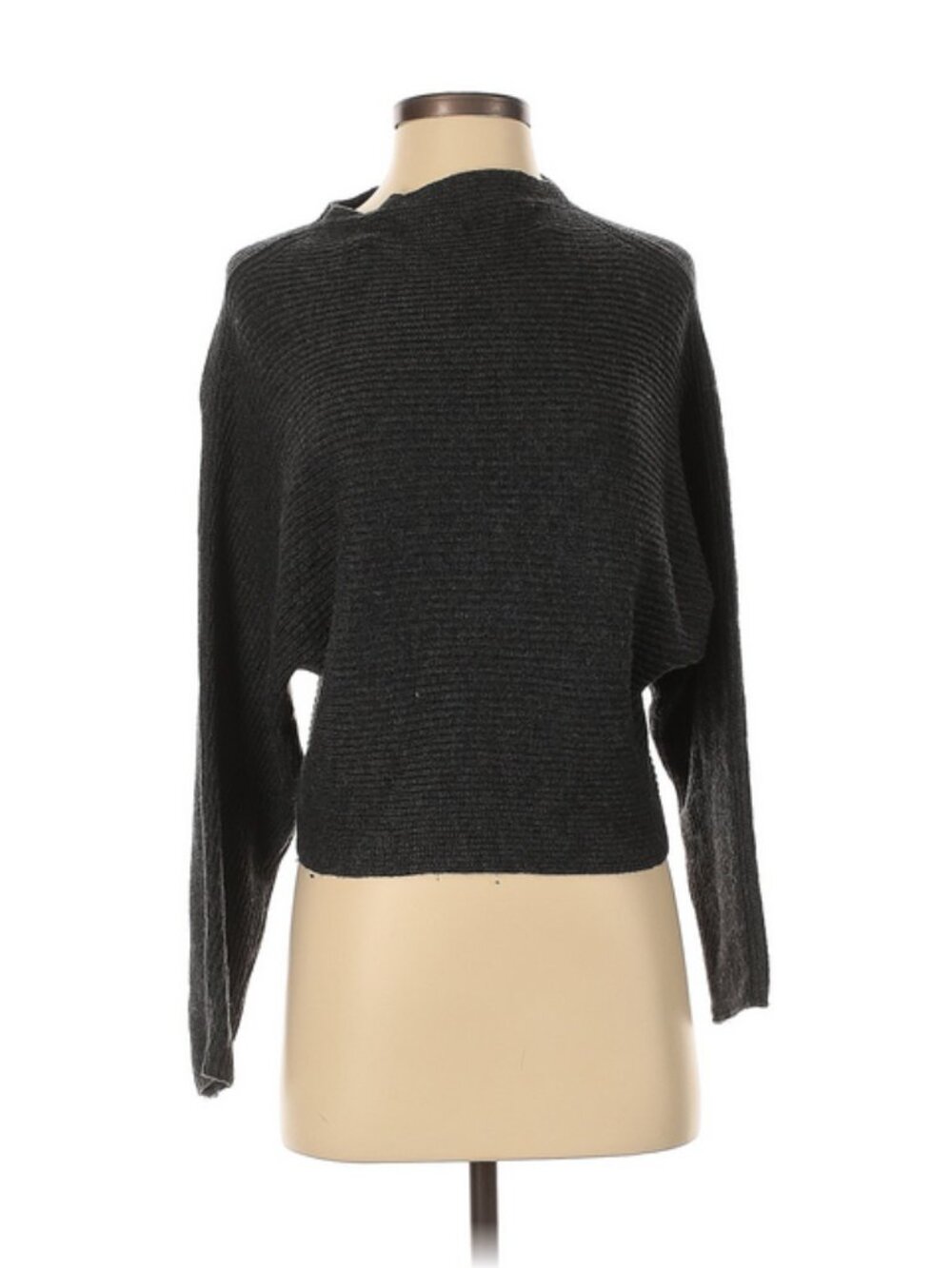Leith Size XXS Turtleneck sweater in dark grey
